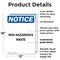 Signmission Non-Hazardous Waste OSHA Notice Sign, Plastic, 12in W x 18in L, 2PK OS-2PACK-NS-P-1218-V-15078 - alternate 2